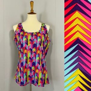 Fabletics Multicolor Keyhole Back Emra Tank Top